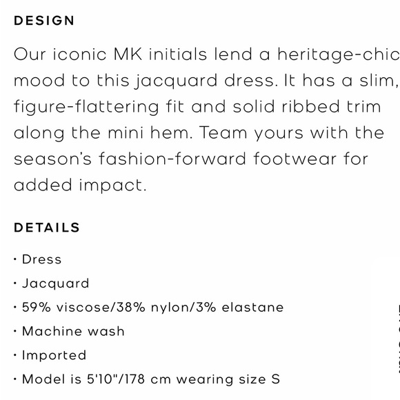 NWT. Michael Kors Logo Jacquard tank dress - Picture 3 of 9